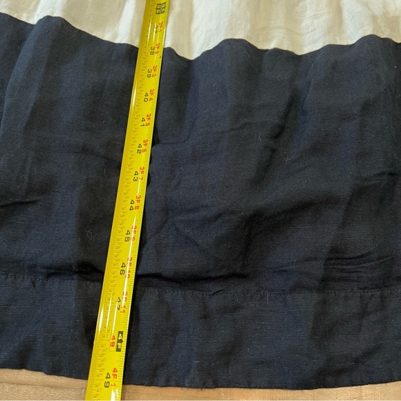 MAEVE ANTHROPOLOGIE COLOR BLOCK LINEN BUTTON FRONT OPEN  BACK MIDI DRESS SMALL - Picture 11 of 13